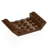 Brick Sloped Inverted 45° 6 x 4 Double with 4 x 4 Recessed and 3 Holes / Reddish Brown