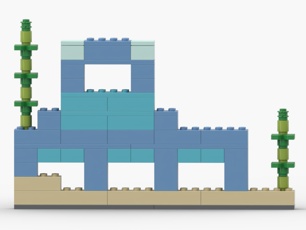 Lego 2D Ocean monument
