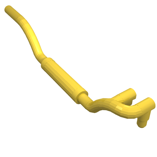 Lego Exhaust Pipe Twin Inlet 11L Right / Yellow