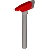 Weapon Axe With Red Head / Flat Silver
