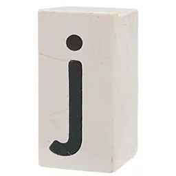 Tile Special 1 x 2 x 5/6 with Stud Hole in End with 'j' Print
