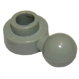 Plate Round 1 x 1 with Towball and Hexagonal Hole [Maxifig Hand] / Light Gray
