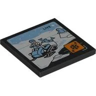 Tile 4 x 4 with Snowmobile Print