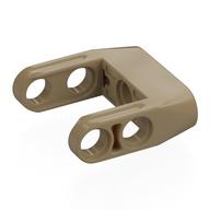 Lego Technic Pin Connector Toggle Joint Smooth Double with Axle and Pin Holes / Dark Tan