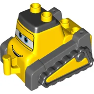 Duplo Bulldozer Body with Disney Planes Drip Print / Yellow