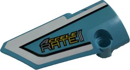 Technic, Panel Fairing # 3 Small Smooth Long, Side A with 'ACCELERATE' and Black and White Stripes Pattern (Sticker) - Set 42059