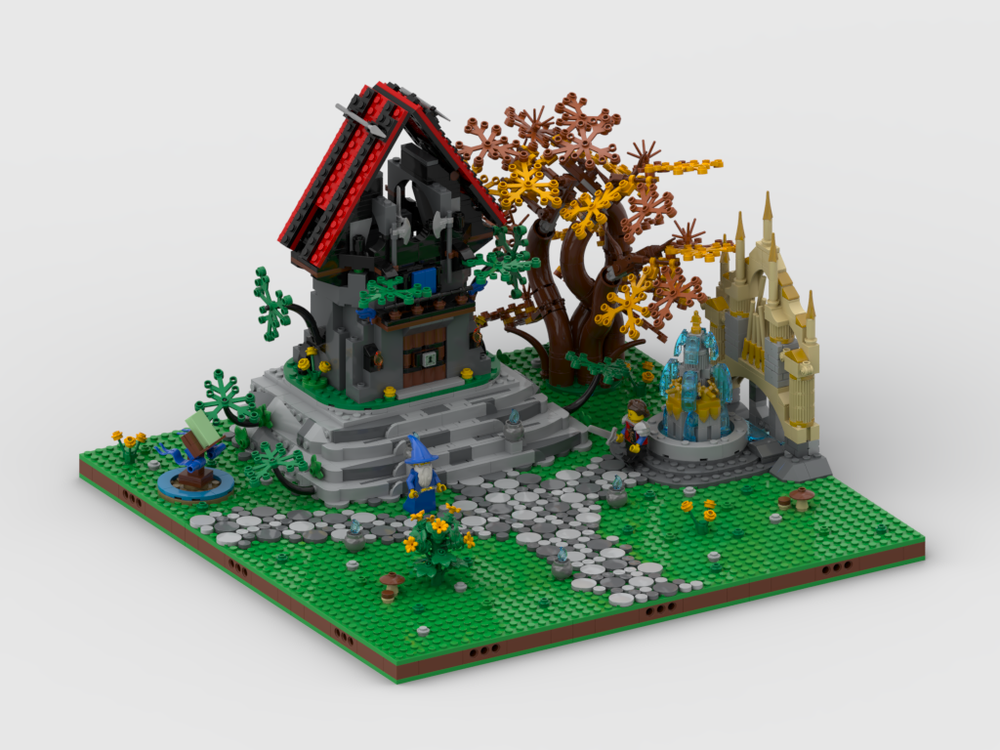Lego The Majisto’s Square display for set 40601 majisto’s magical workshop