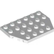 Wedge Plate 4 x 6 Cut Corners / White