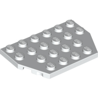 Lego Wedge Plate 4 x 6 Cut Corners / White