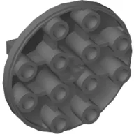 Plate Special 1 x 2 with 4 x 4 disk at 90 degrees / Dark Bluish Gray