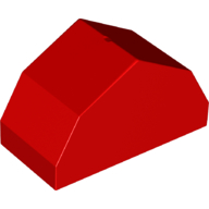 Lego Duplo Brick 2 x 4 x 2, Roof with Angled Sides / Red