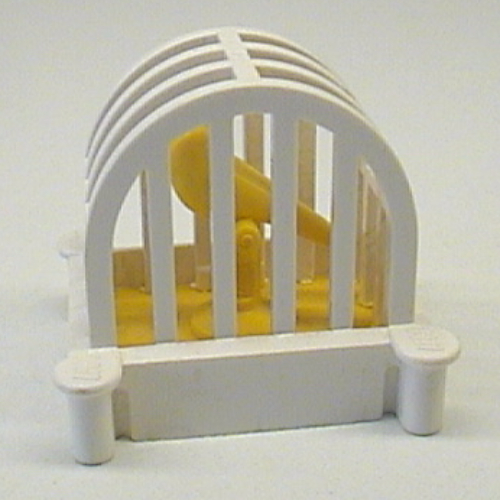 Lego Belville / Fabuland, Animal / Creature Accessory, Birdcage with Yellow Bird / White