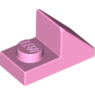 Lego Brick Sloped 45° 2 x 1 with 2/3 Cutout [New Version] / Bright Pink