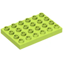Duplo Plate 4 x 6 / Lime