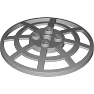 Lego Dish 6 x 6 Inverted, Radar / Webbed [Anti-studs at 90°] / Light Bluish Gray