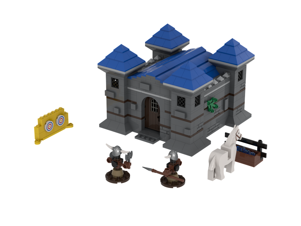 Lego Human Barracks – Warcraft 3 Inspired LEGO MOC | Training Yard & Detailed Interior for fans of World of Warcraft