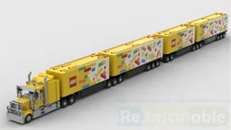 Lego delivery road train