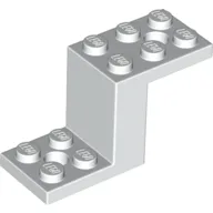 Bracket 5 x 2 x 2 1/3 with Holes, Inside Stud Holder / White