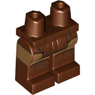 Lego Hips and Reddish Brown Legs with Loincloth, Medium Nougat Thighs / Reddish Brown