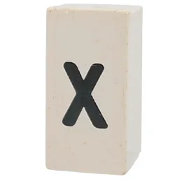 Tile Special 1 x 2 x 5/6 with Stud Hole in End with 'x' Print