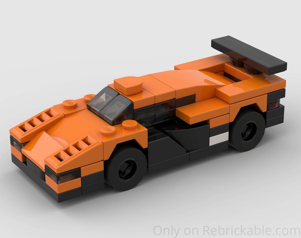 Lego McLaren F1 GTR (1996) Racing Car - Half Speed Champions Scale