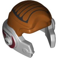 Lego Helmet Rebel with Check Protectors and Ten Numb Print / Light Bluish Gray