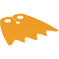 Lego Neckwear Cape, Scalloped 5 Points [Traditional Starched Fabric] / Bright Light Orange