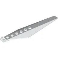 Hinge Plate 1 x 12 Locking with Angled Side Extensions and Tapered Ends, 7 Teeth / White