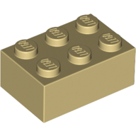 Lego Brick 2 x 3 / Tan