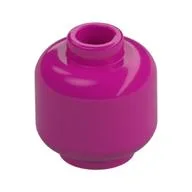 Minifig Head [Plain] [Hollow Stud] / Magenta