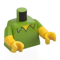 Torso, Dual Molded Arms, Shirt, Yellow Chest Print, Lime Sleeves Pattern, Yellow Arms and Hands / Lime