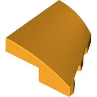 Brick Wedged, Curved 2 x 2 with Stud Notch Left / Bright Light Orange