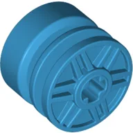 Wheel 18mm x 14mm with Axle Hole, Fake Bolts and Shallow Spokes / Dark Azure