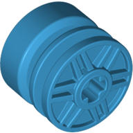 Lego Wheel 18mm x 14mm with Axle Hole, Fake Bolts and Shallow Spokes / Dark Azure