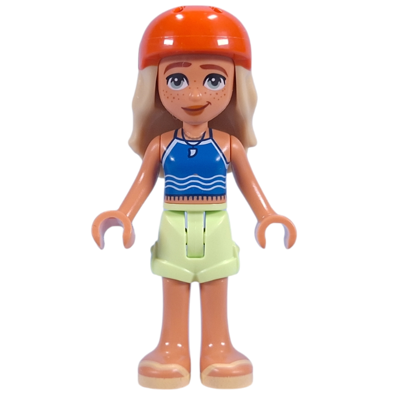 Lego Sage - Blue Top, Yellowish Green Skirt, Helmet