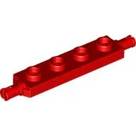 Plate Special 1 x 4 with Wheels Holder / Red