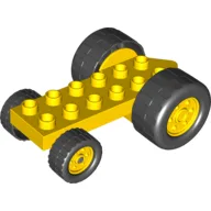 Duplo Backhoe Base with Black Tires / Yellow