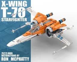 Poe Dameron's X-Wing T-70 set 75273 MOD