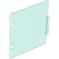 Duplo Door, Cabinet 3 x 3.5 with Hinge Holes / Trans-Light Blue