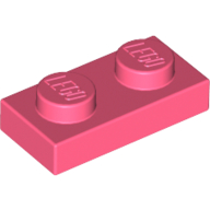 Lego Plate 1 x 2 / Coral