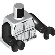 Torso, Scout Trooper Armor Print, Black Arms and Hands / White