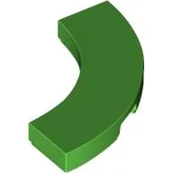 Tile 3 x 3 Curved, Macaroni / Bright Green