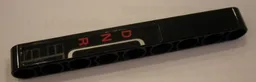 Technic, Liftarm Thick 1 x 9 with Red 'DNR' Gear Shift and White Geometric Lines Pattern Model Left Side (Sticker) - Set 42056