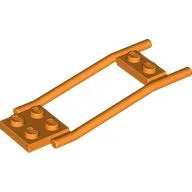 Animal / Creature Accessory, Horse Hitching, 1 x 2 Plate and 2 x 2 Plate [Studded] / Orange
