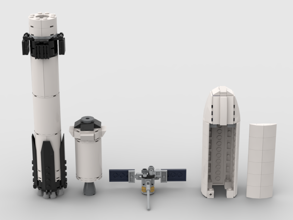 Lego Falcon 9 and DSCOVR Satellite
