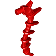 Lego Plant / Creature Body Part, Vine / Tail / Tentacle / Bionicle Spine, Spiky / Red