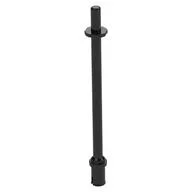Bar 8L - Two Stop Rings / One Pin, Technic Figure Ski Pole [Flat End] / Black