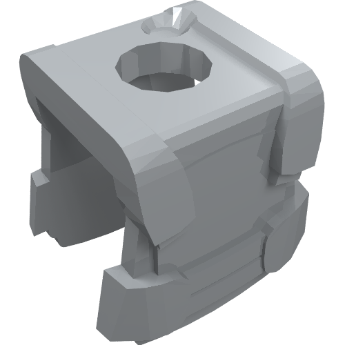 Lego Minifig Neckwear Armour Breastplate with Back Stud [Plain] / Light Bluish Gray