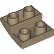 Brick Curved Inverted 2 x 2 x 2/3 / Dark Tan