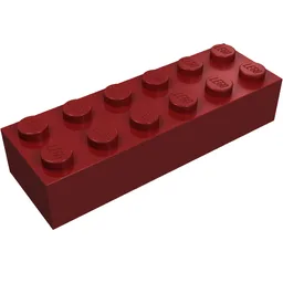 Brick 2 x 6 / Dark Red